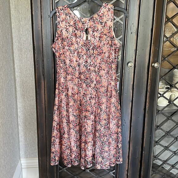 DB Established | Women's Black & Pink Floral Sleeveless Dress | Size 8 | 0757 - Picture 7 of 11